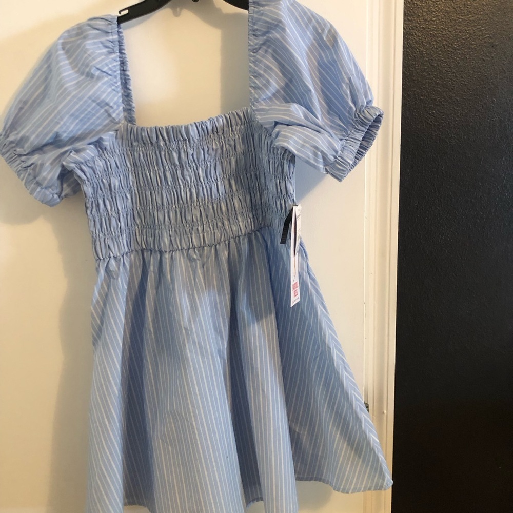 Blue Striped Kids Dress